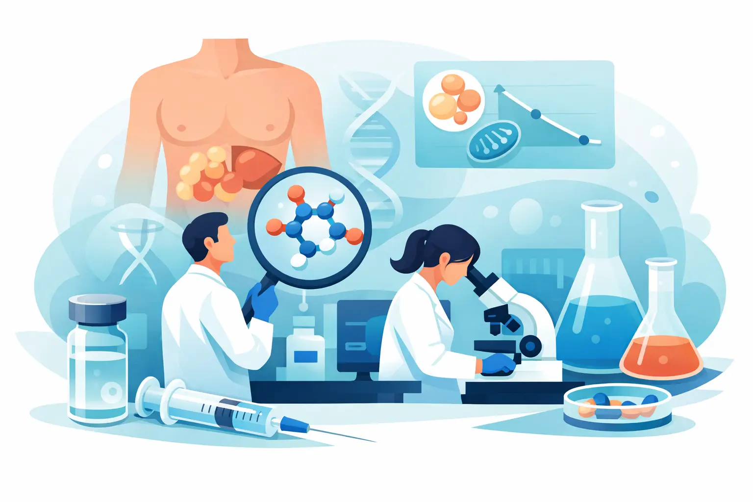 Tesamorelin metabolický výskum v laboratóriu